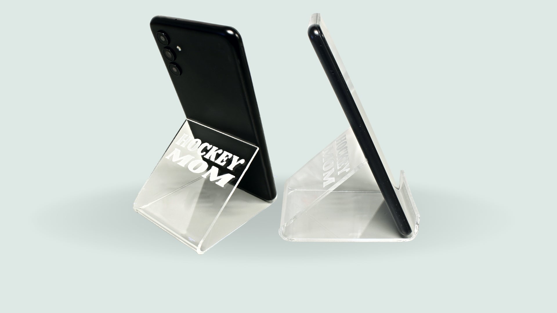 Hockey Joe's Personalized 'Hockey Mom' Acrylic Phone Stands