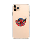 Hockey Joe clear case for iPhone 11 Pro Max — original logo shown on phone; phone not included