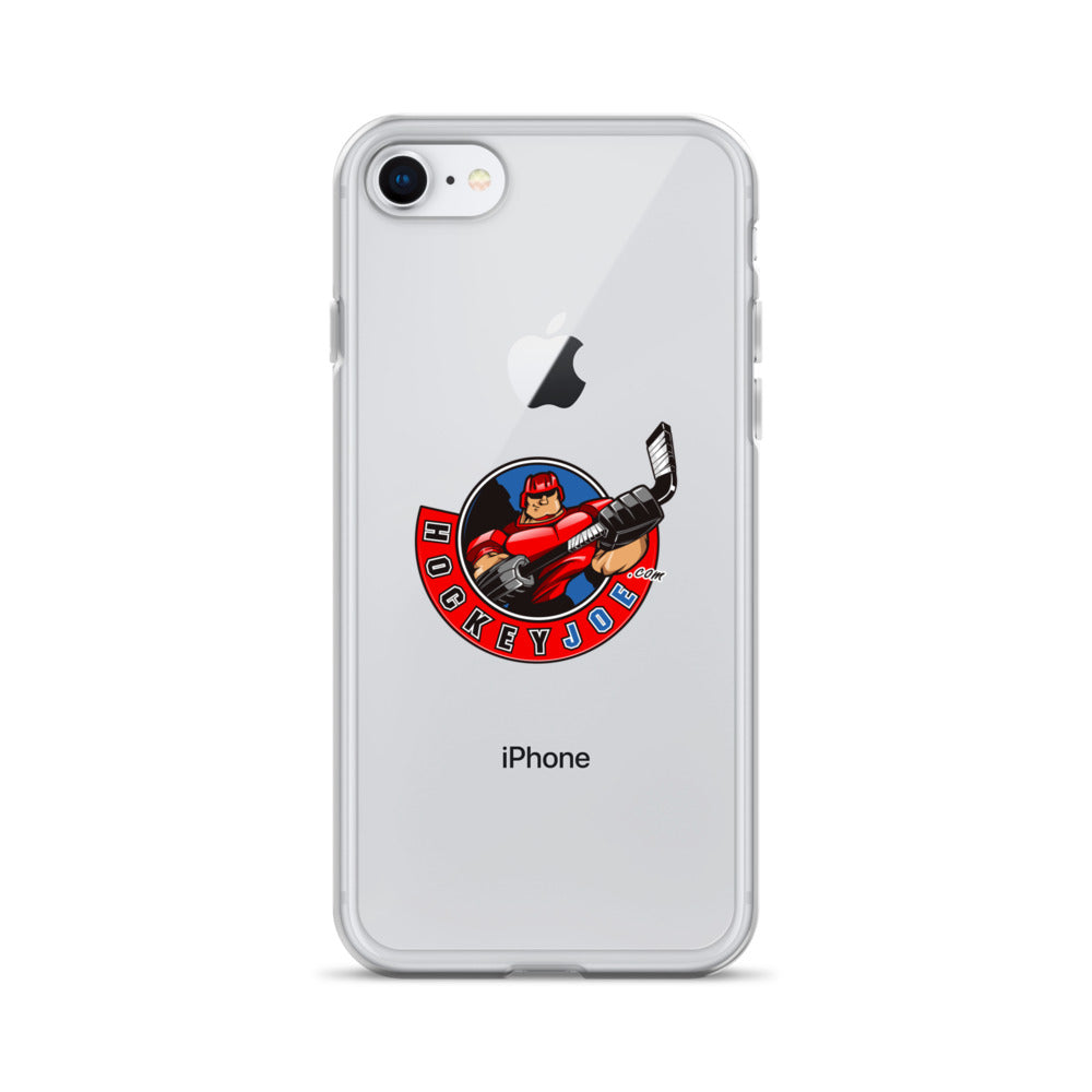 Hockey Joe clear case for iPhone 7/8 — original logo shown on phone; phone not included